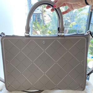 Tory Burch Robinson Laser Cut Leather Satchel